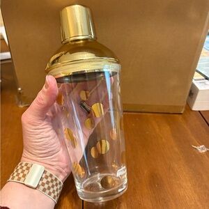 Kate Spade Gold Polka Dot Cocktail Shaker